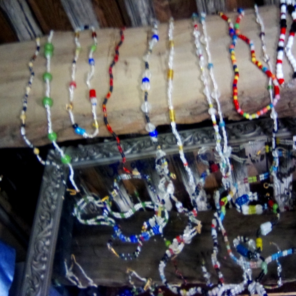 13 random glass beads, all vintage all from the 20s to 60s